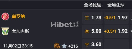 西甲 23:15  赫罗纳 - 莱加内斯