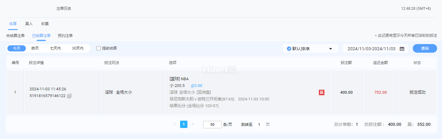 滚球追了一手NBA的菲尼克斯太阳小分收了