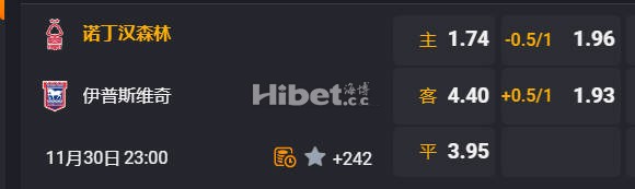 英超 23:00  诺丁汉森林[7] - 伊普斯维奇[18]