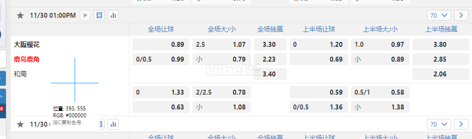 日本j1大阪樱花 鹿岛鹿角